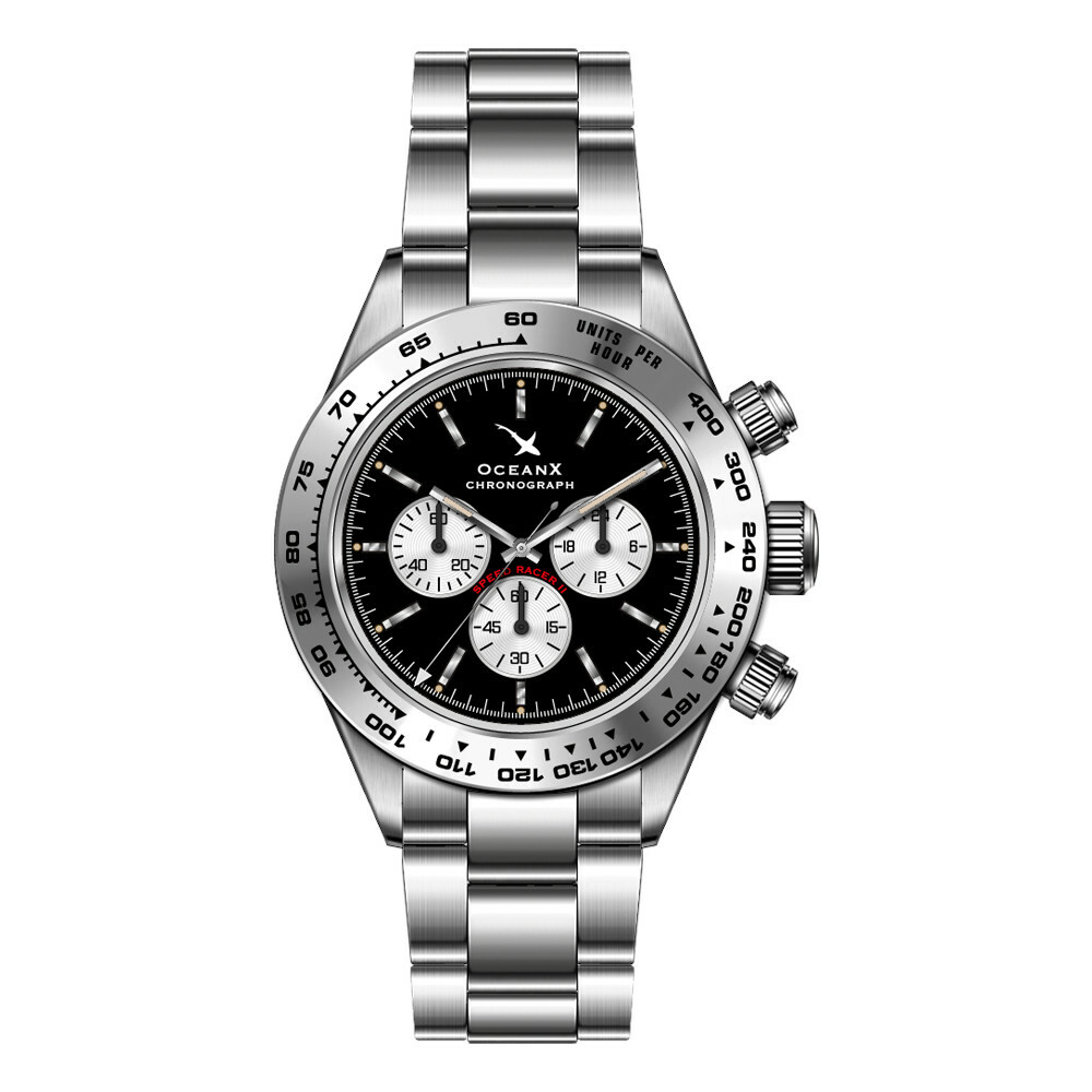 スポーツトイ・アクショントイ SPEEDER2 24k / WHITE GOLD OceanX Speed Racer II Men's Watch 41.5mm WR 200m Bezel