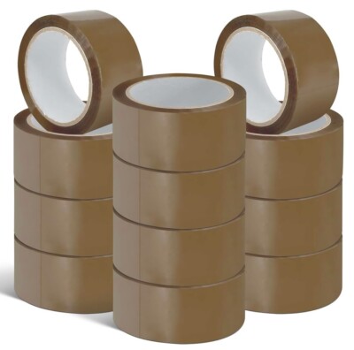 Rotoli Nastro Imballaggio 6 Rotoli Di Nastro Adesivo Per Pacchi - Marrone 48mm X 66m - Per Imballi Sicuri E Robusti Nastro Spedizioni - Foto 7