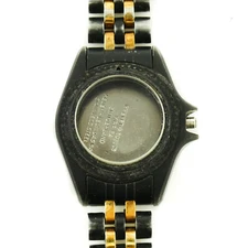 HEUER 982.008 LADIES 2-TONE BLACK PVD S.S. CASE+BRACELET FOR PARTS OR REPAIRS