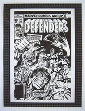 Original Production Art THE DEFENDERS #46 cover, ED HANNIGAN art