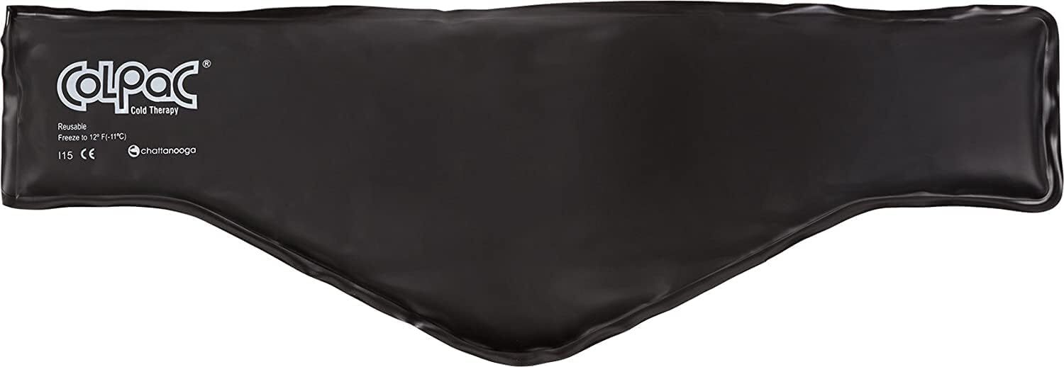 Chattanooga ColPac - Reusable Gel Ice Pack - Black Vinyl - Neck Contour - 21 inc