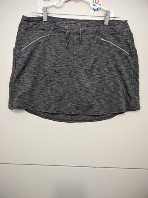 Kuhl Skirt Womens M Gray Mova Skort Flare Mini Pullon Drawstring Outdoor Stretch