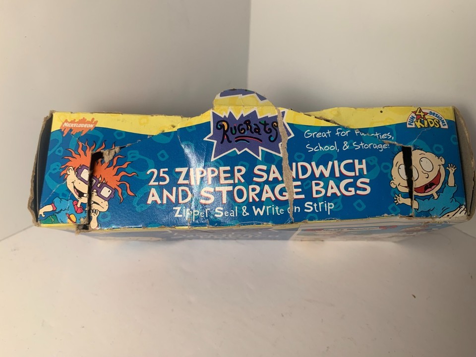 Vintage Rugrats Holiday Sandwich Bags Opened Unused Bags 1990's Cartoon