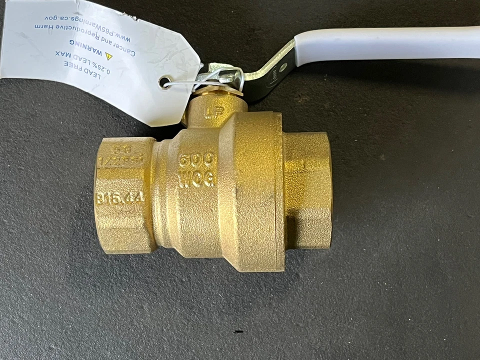 (Box Of 6) 1” FNPT Full-Port, Lead-Free, Brass Ball Valves, 600 WOG, 150 WSP - Image 4 of 4