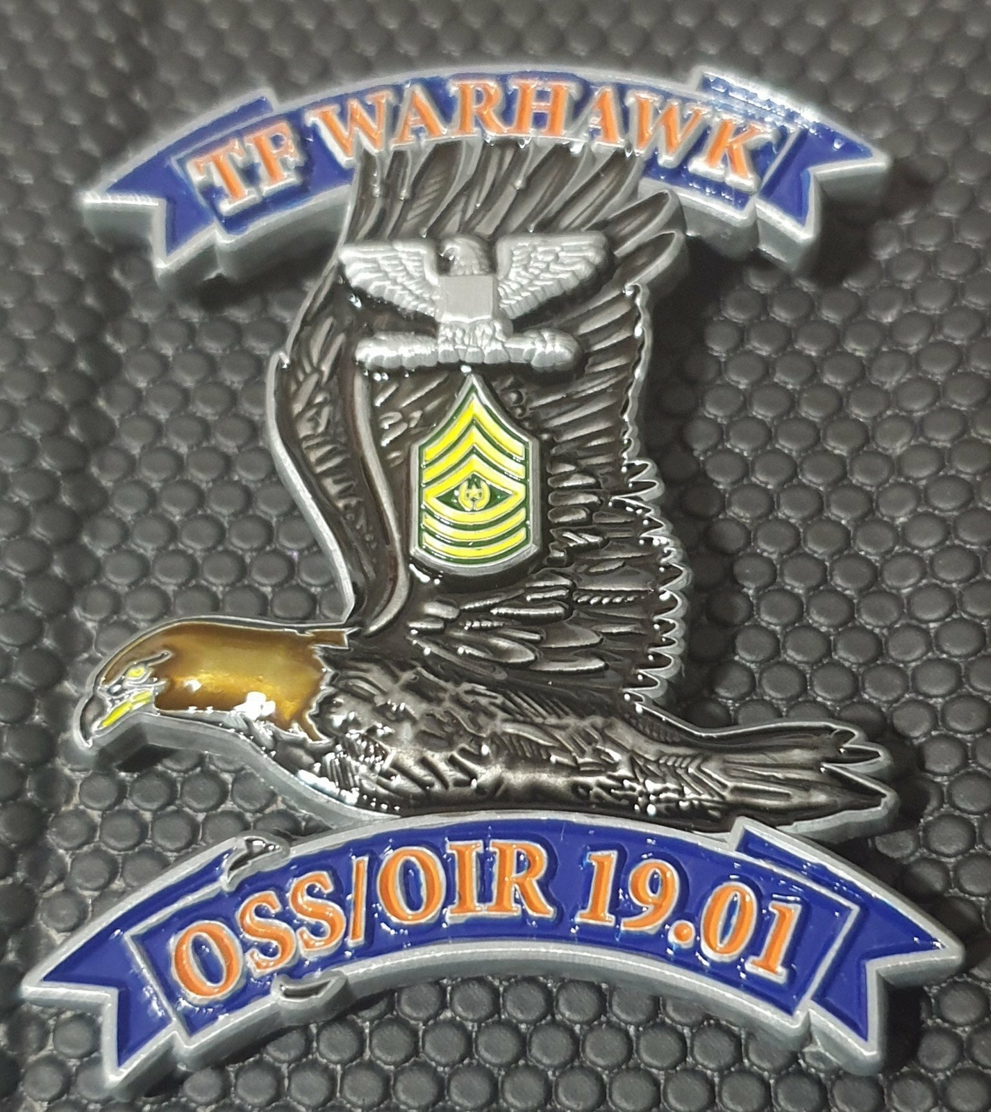 US Army TF WARHAWK OSS/OIR 2019 Deployment Command Team Coin V2