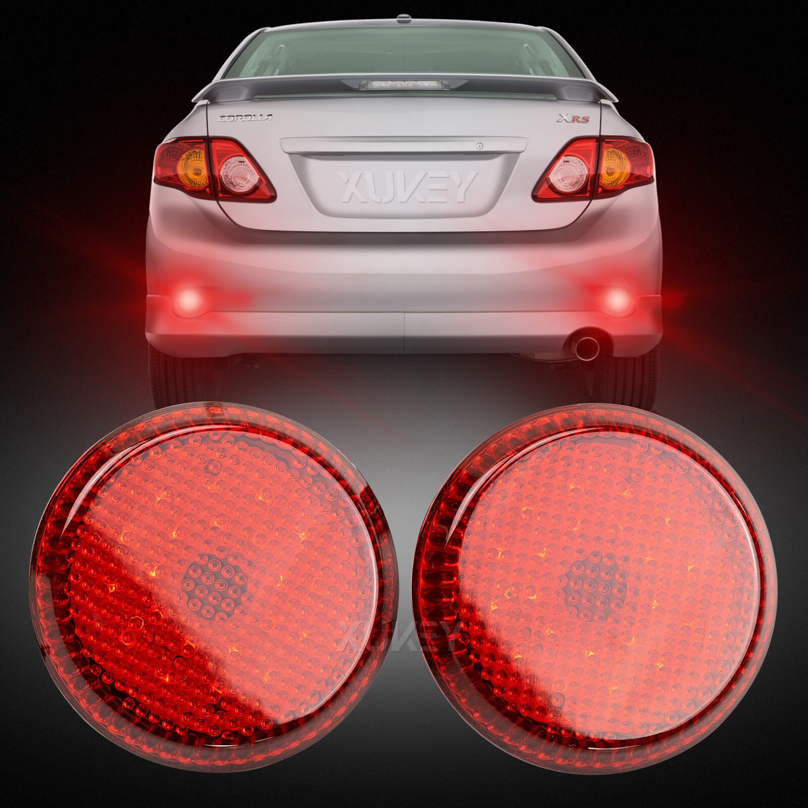 For Toyota Corolla 07 2008 2009 2010 LED Tail Brake Rear Bumper Reflector Light