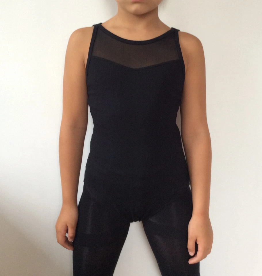 Black Leotard.Age 6-15 Years Ballet Dance wear UK Cross Strap Modern Gymnastics - Image 3 of 4
