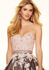 Prom Pageant Gown: Morilee by Madeline Gardner Designer Pink and Brown Size 4