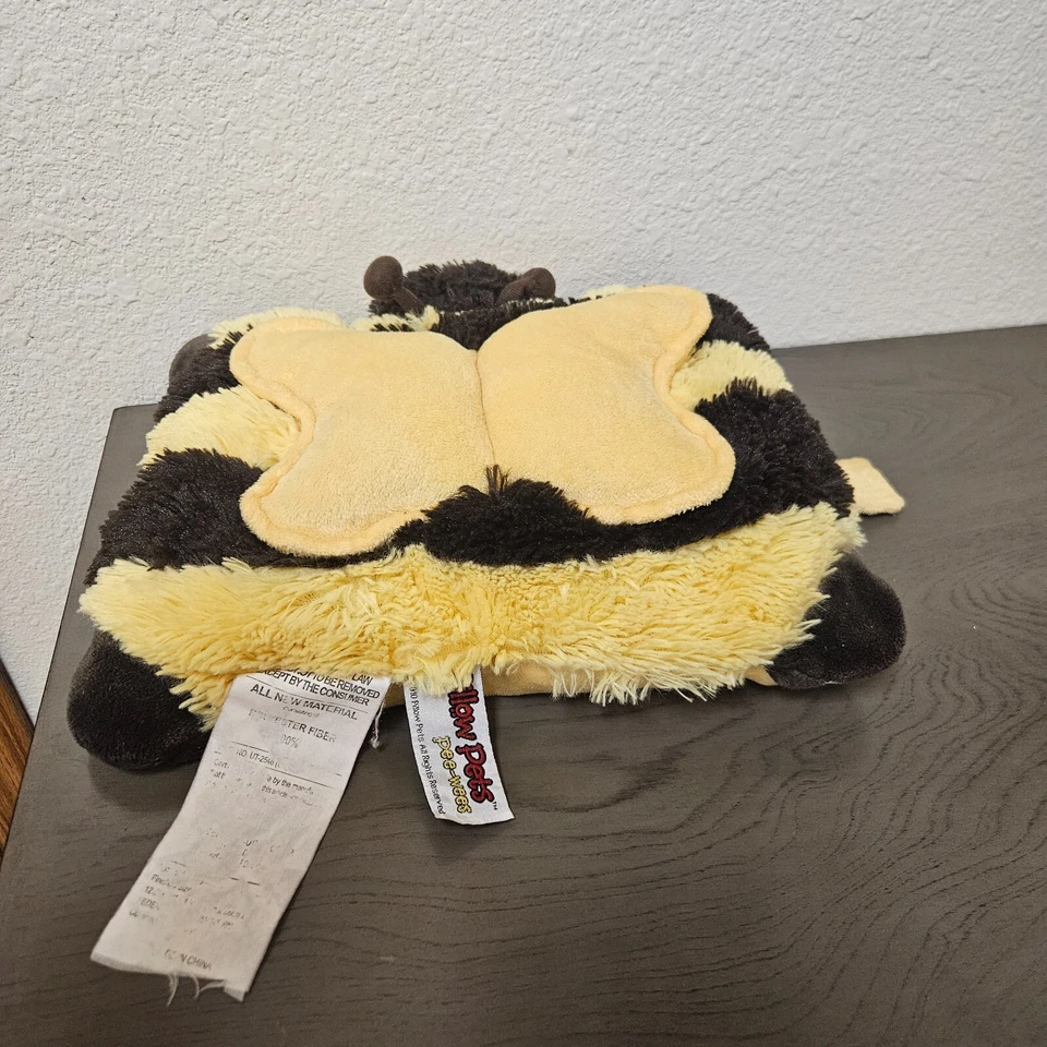 Pee Wee Pillow Pet Bumble Bee Black & Yellow Super Soft Plush Stuffed Animal - Image 3 of 4