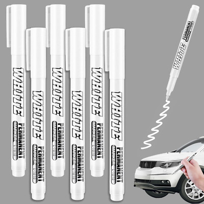 Acrylstifte Weiß Wasserfest, 6 Stück Wdding Weiß 1Mm Fine Tip Permanent Marker A