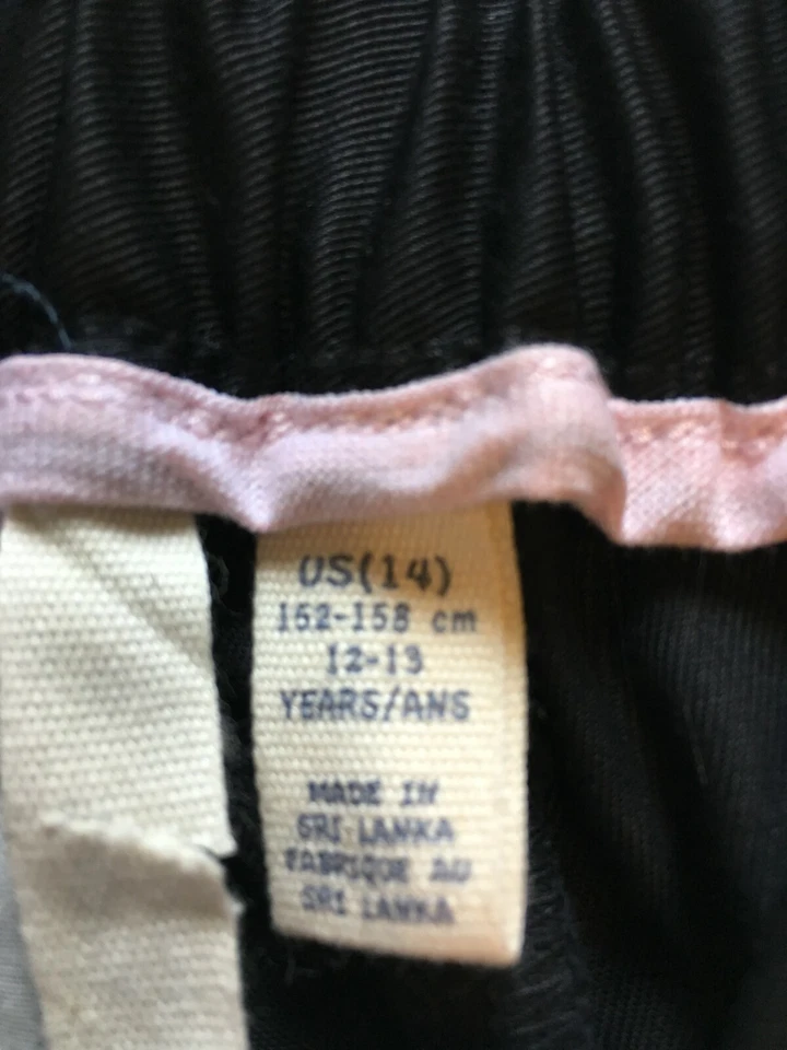 Pantalón Chino Land's End Niñas Ajuste Perfecto Cintura Elástica Hierro Rodilla Negro 14 x 28  Foto 4 de 4