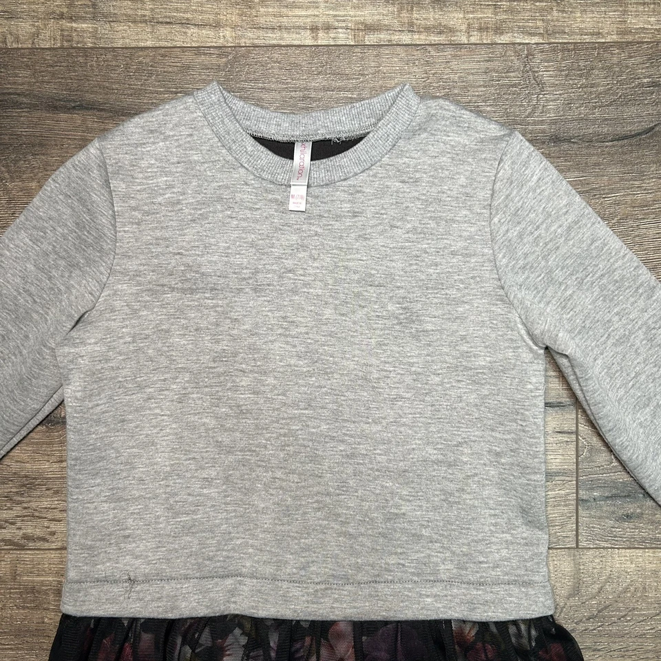 Xhilaration Girl’s Gray Black Lace Dress Size 7/8 - Image 4 of 4