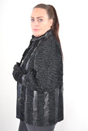 US5183 REAL PERSIAN LAMB FUR JACKET RANCH PERSIAN LAMB SIZE L -PERSIANER JACKE - Picture 5 of 22