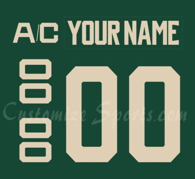 Minnesota Wild Customized Number Kit for 2022 Winter Classic Uniform