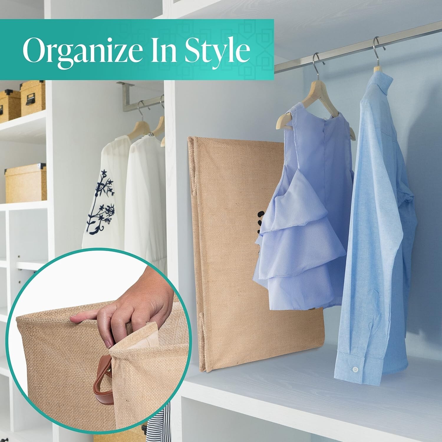 Woffit Set of 2 Toy Storage Organizer Collapsible Baskets  Nursery/Playrooms