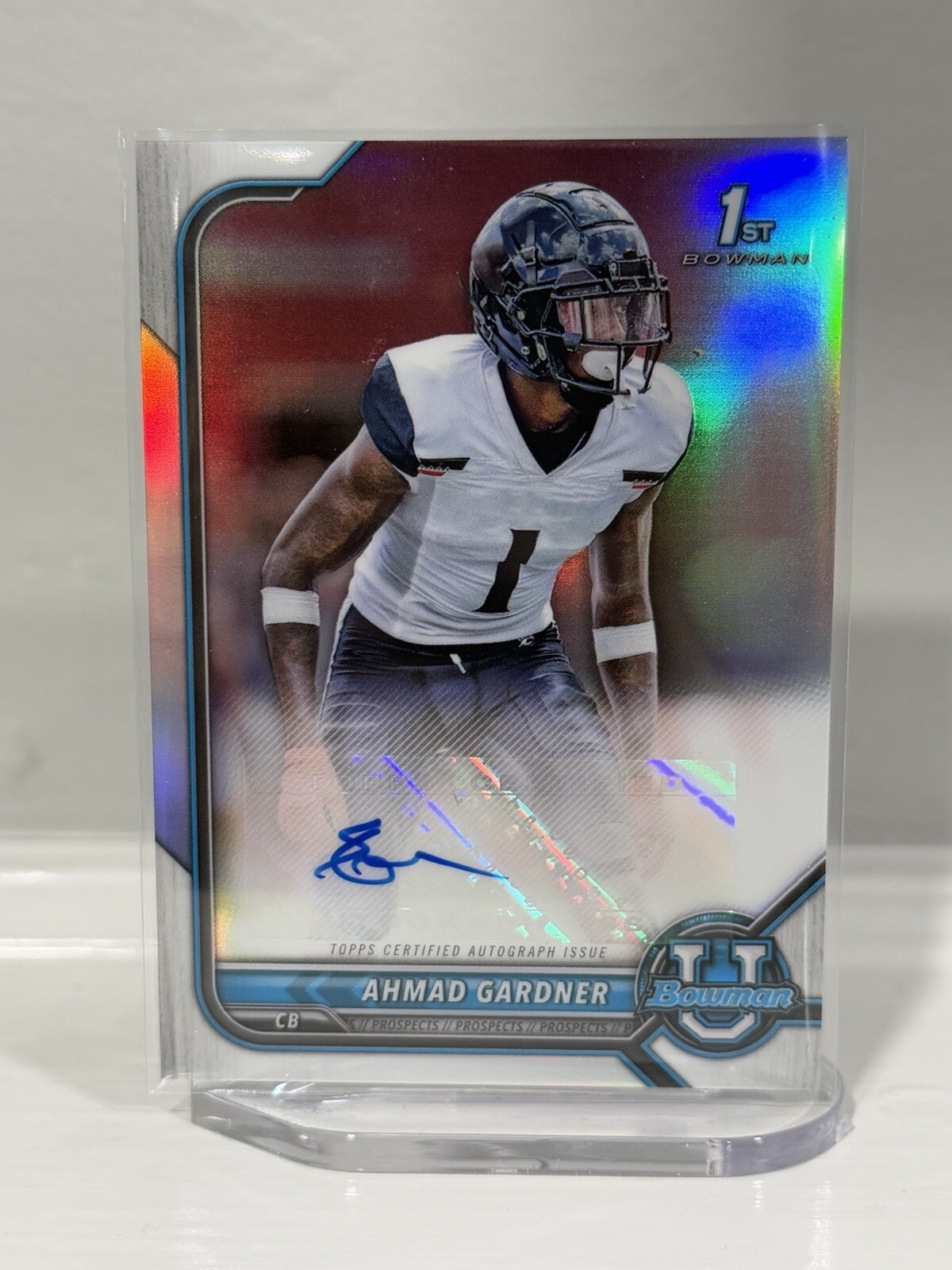 Ahmad Gardner 2021 Bowman University 1st Autographs Rookie RC Auto #BCPA-AG