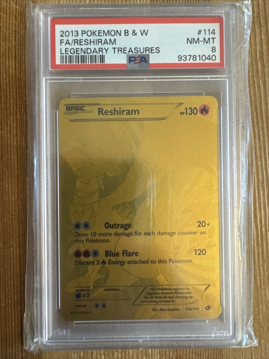 Gold Reshiram 114/113 Pokémon Legendary Treasures Full Art Gold Reshiram 114/113 Pokémon Legendary Treasures Full Art