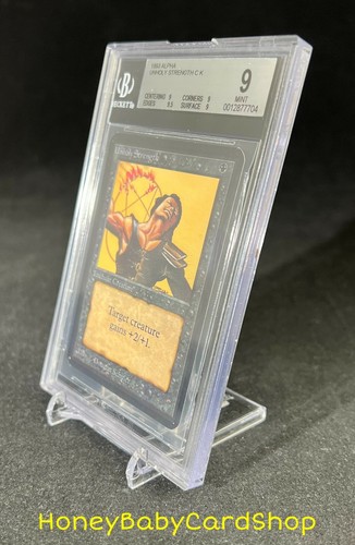 MTG Limited Edition Alpha 1993 Unholy Strength BGS 9.0Q+ (Quad+) Mint 93/94 - Picture 3 of 6