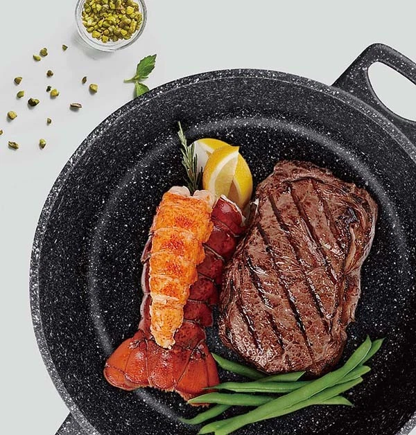 Koch-Topf Casserole Antihaft Granitbeschichtung Ø28cm 6 L Induktion Kazan Kasan - Bild 2 von 2