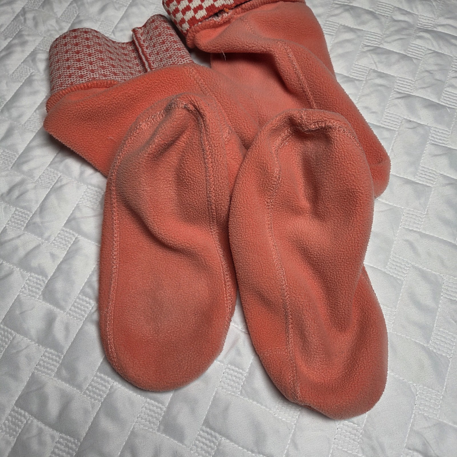 Hunter  Boot Inserts Orange White Checkered M Rare - image 4