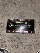 NCAA Chrome License Plate Frame by Rico Industries -Oklahoma Sooners