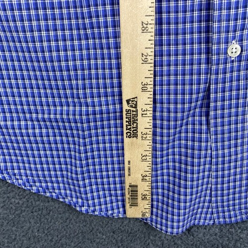 Ralph Lauren Mens Blue Check Plaid Long Sleeve Button Down Shirt LT Tall - Picture 9 of 15