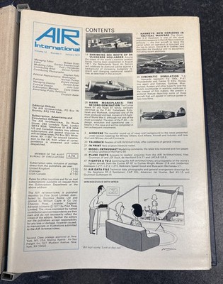 AIR INTERNATIONAL MAGAZINE FULL YEAR 1977 - 12 ISSUES IN OFFICIAL BINDER -