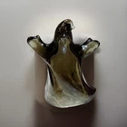 Fenton Glass Titanium Smoke Halloween Ghost Figurine Made by Mosser Glass in USA