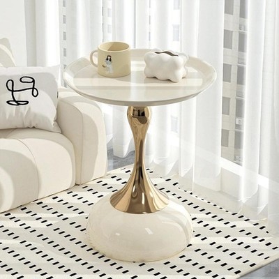 Elegant Modern Side Table - Featuring a Unique Hourglass Design, Ideal for