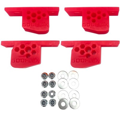 Godflex R50 R52 R53 Exhaust Mount Poly Bush Kit MINI Cooper S - RED