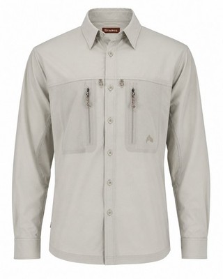 Simms beige Angelshirt Größe M Utility Outdoor Angeln Top 23'' P2P