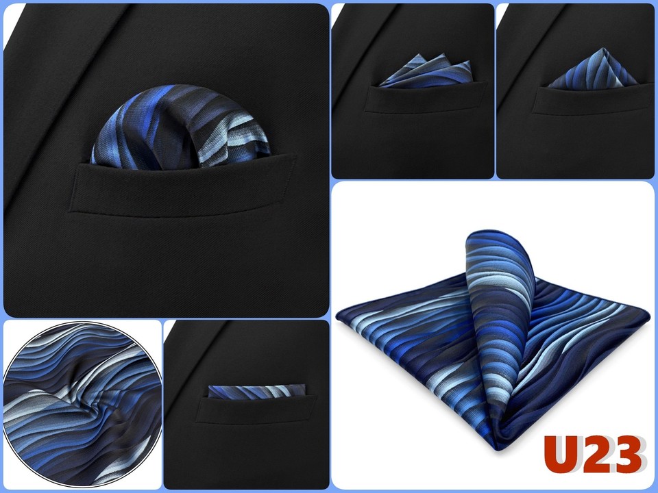 S&W SHLAX&WING Mens Necktie Set Tie With Pocket Square 57.5" Satin - View #4