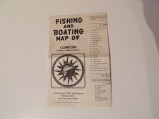 Fishing Boating Maps Pennsylvania 1970 Clinton County