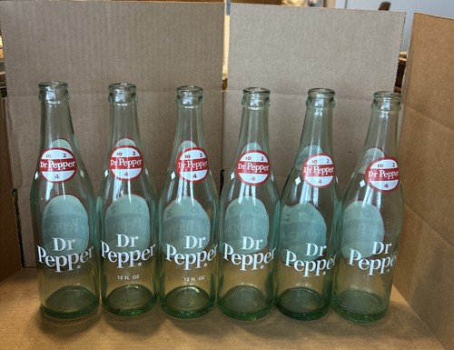 VINTAGE 16oz DR PEPPER Six 10 2 4 Bottles And 6-PACK CARRIER - Picture 10 of 18