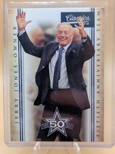 2010 Panini Classics Football Jerry Jones Cowboys 50th Anniversary SSP Insert!
