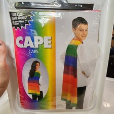 Rainbow Cape Pride Cape LGBTQ Adult  Youth OSFA Amscan NEW
