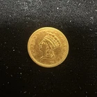 1877 $1 INDIAN PRINCESS HEAD GOLD COIN LOW MINTAGE XF US