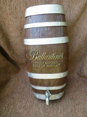 Vintage BALLANTINE'S Finest Blended Scotch Whiskey Barrel Dispenser