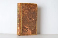 Antique Tree Calf Leather Bound Candide by Voltaire 1821