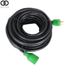 30 Amp 75 Feet Generator RV Extension Power Cord 3-Prong NEMA L5-30P to L5-30R