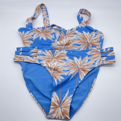 Roxy Damen-Bralette-Bikini-Set, Blau, XL