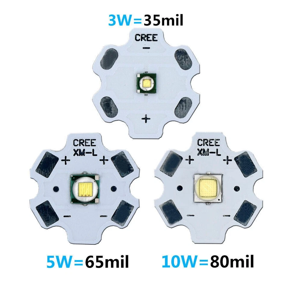 LED Source Chip 3W 5W 10W 18W High Power Light Bulb Lamp Flashlight Bead T6 XML2 - Image 3 of 4