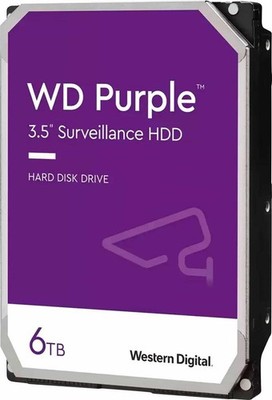 Western Digital WD Purple 6TB WD64PURZ 3,5'' SATA HDD 256MB CMR