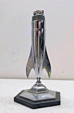 VINTAGE 1950S CHROME ROCKET SPUTNIK ATOMIC TABLE LIGHTER BAKELITE RETRO MIDCENTS