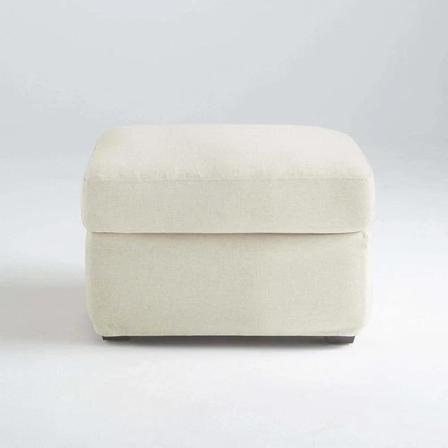 Cyan Design 11450 Sovente 19 inch White Ottoman - Picture 2 of 4