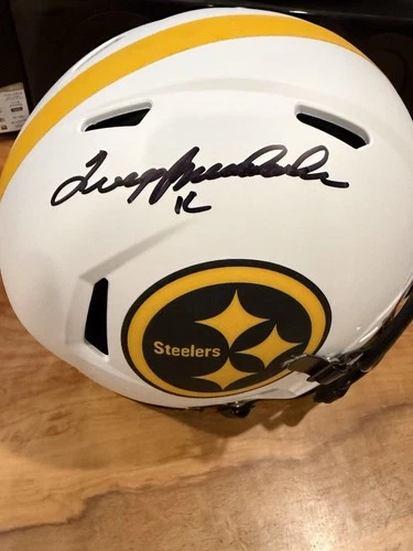 Terry Bradshaw Signed Steelers Full size  Authentic Lunar Eclipse Helmet. BAS