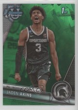2023-24 Bowman U Chrome Sapphire Edition Green 19/99 Jaden Akins #36 3hd