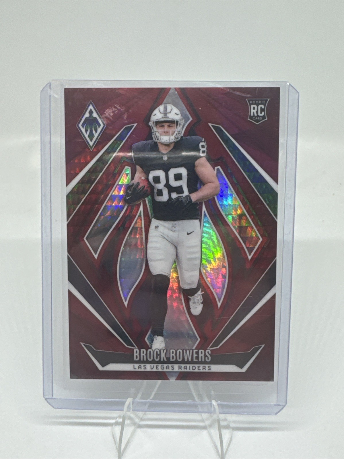 2024 Panini Phoenix #165 Brock Bowers Red Hyper Prizm Rookie /140