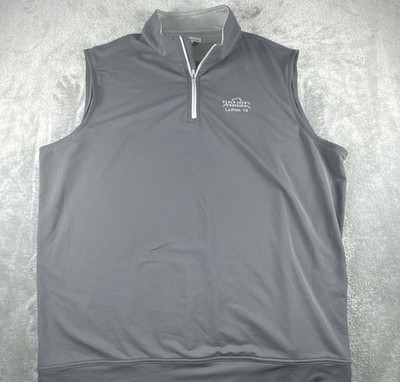Peter Millar Vest Pullover Men 2XL Gray Four Way Stretch Moisture Wicking Golf