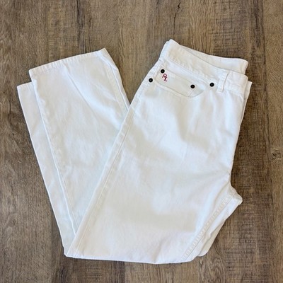 Polo Ralph Lauren Men's Cotton Straight Flat Front Chino Pants White 34 X 30
